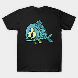 three-eyed fish with a mouth full of teeth T-Shirt